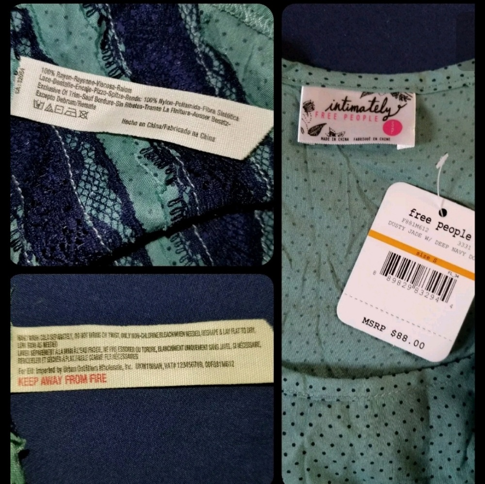 🌈SOLD💰 Free people lace voile trapeze slip Dress - Picture 8 of 8